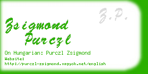 zsigmond purczl business card